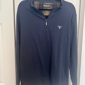 Barbour Men's Dark Blue Zip-Up Sweater